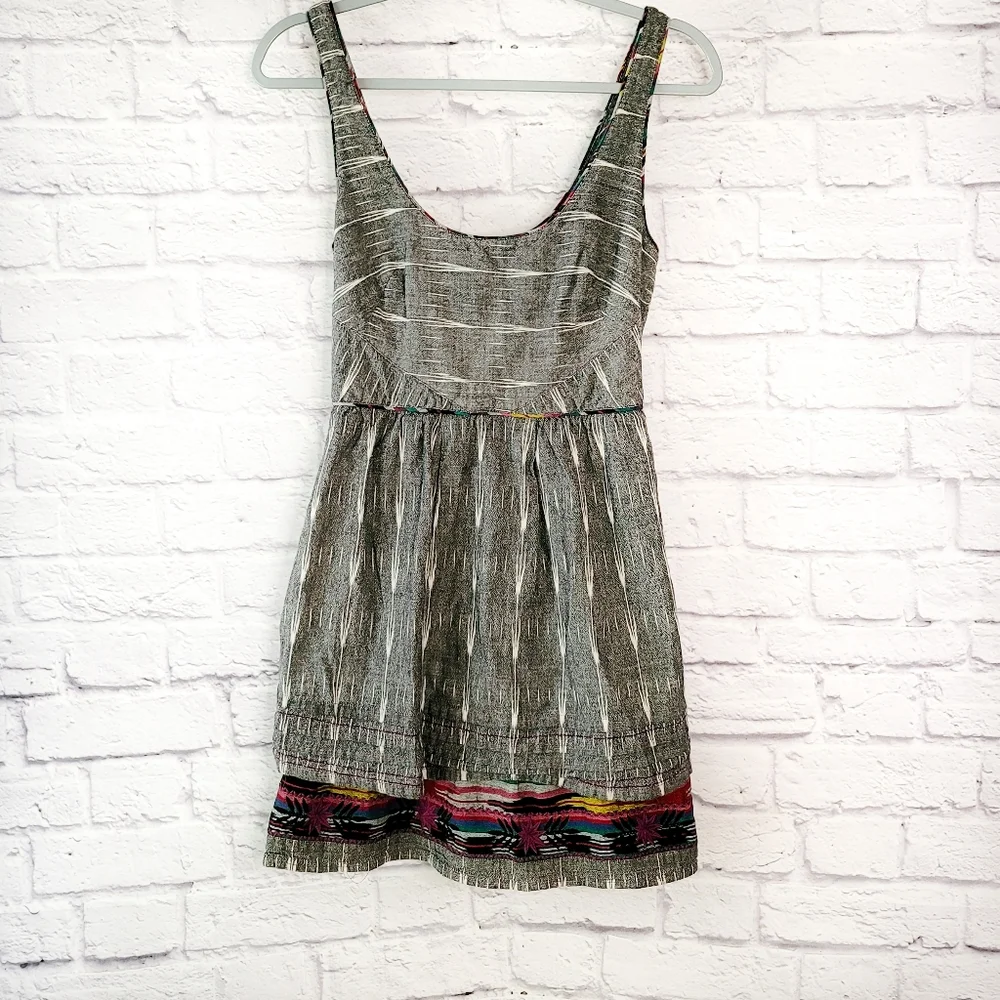 Free People grey Ikat Mini Dress